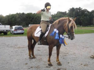 Milli at a jumper show last summer. 