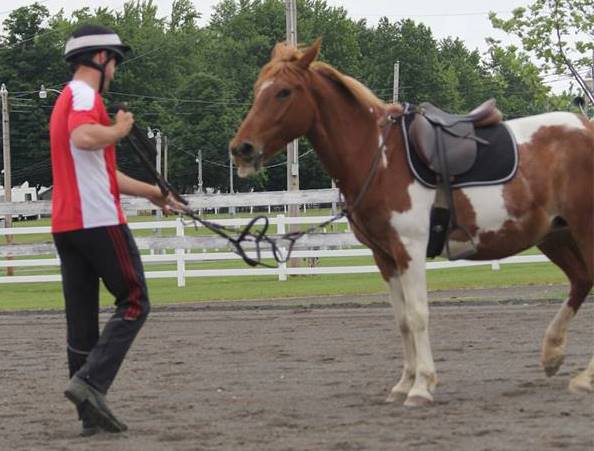 Ryan accidentally pulled his ponies bridle off in the middle of a race! Photo: Equistar Photography